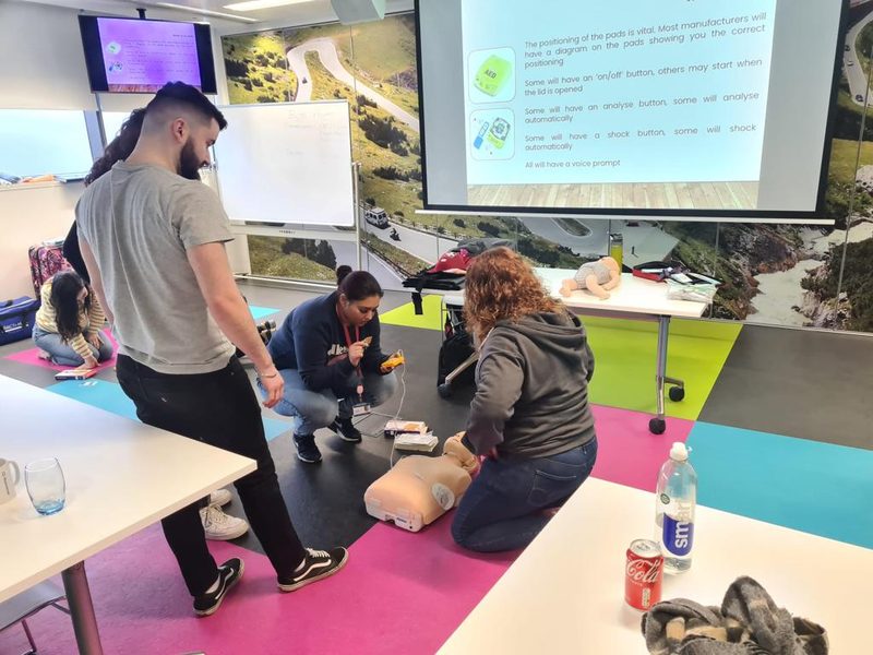 First Aid at Work training in progress